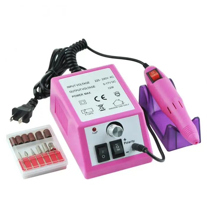 Лидер продаж, профессиональный электрический акриловый пилочка для ногтей, фрезы для маникюра, ЕС, США, вилка, wyt77