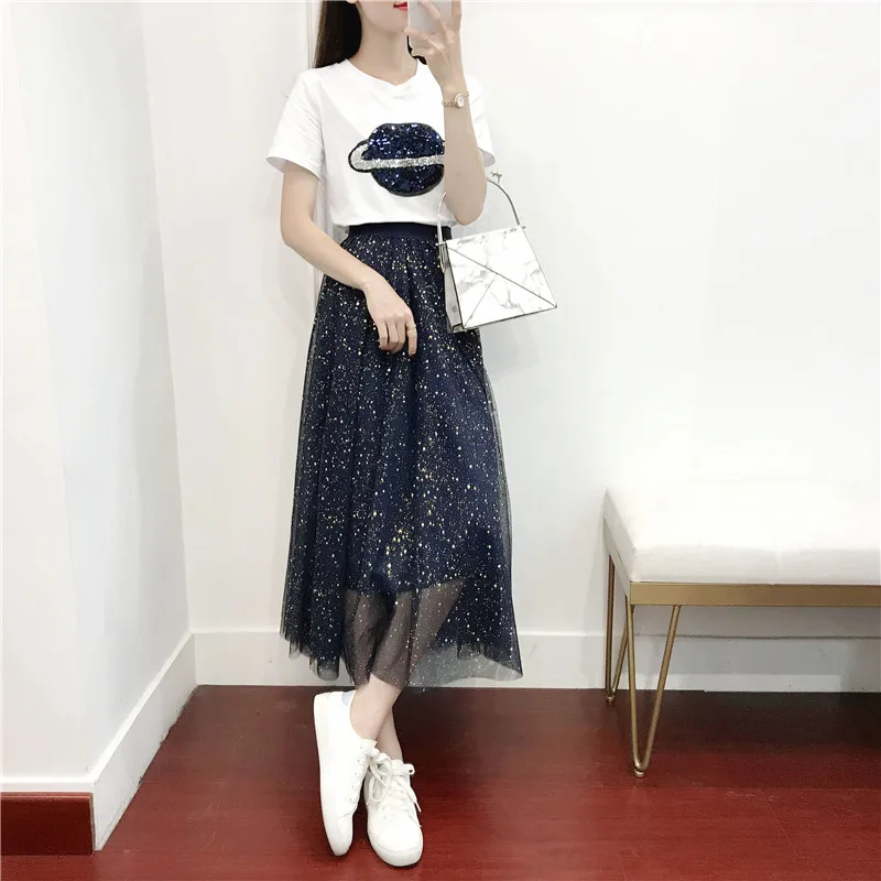 Платье женское с коротким рукавом 2 шт./компл. | Женская одежда