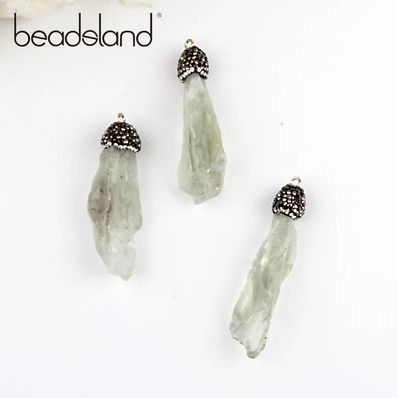 

Beadsland Irregular Crystal Pillar Natural Stone Pendant For DIY Necklace Woman Girl Gift 40368