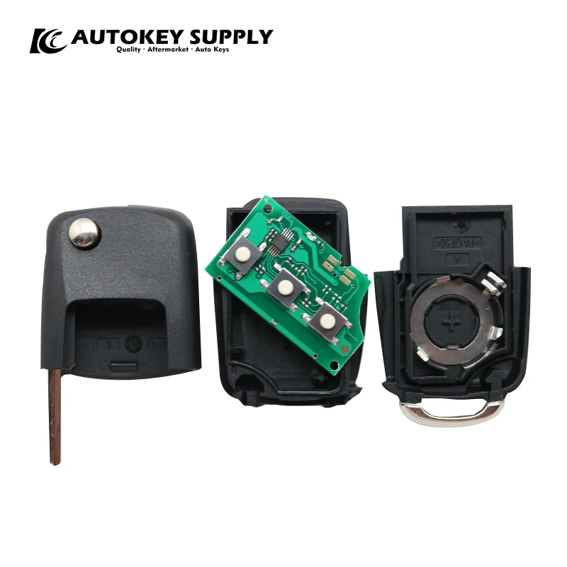 Компания autokey Supply прямые продажи с фабрики. Автомобильный Стайлинг для VW 3 кнопки дистанционного флип ключ DP-20 433 МГц полный ключ автомобиля AKBPCP089