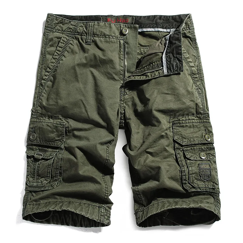 

drop shipping 2018 New summer men shorts casual cargo shorts multi pockets loose overalls 29-40 CYG237