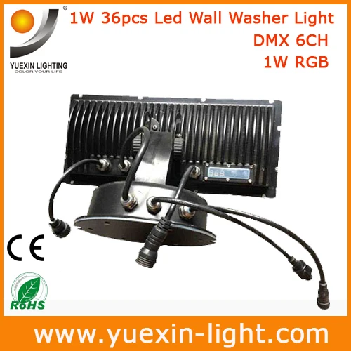 36W RGB наружный светодиодный прожектор с эффектом стирки для сценического