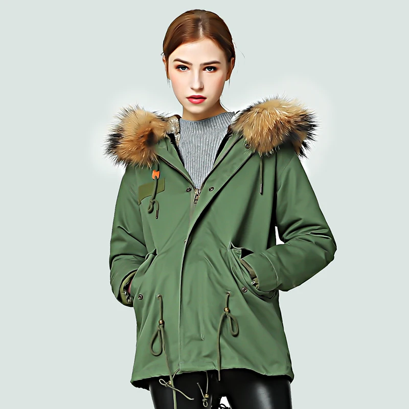 OFTBUY, новинка, винно-красный, большой мех енота, капюшон, зимняя куртка, Женская парка, натуральный мех, пальто для женщин, толстая мягкая подкладка