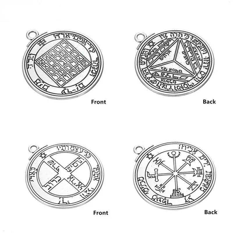 Амулет талисман Wicca Pentacle of Jupiter Saturn Подвески для изготовления ювелирных украшений