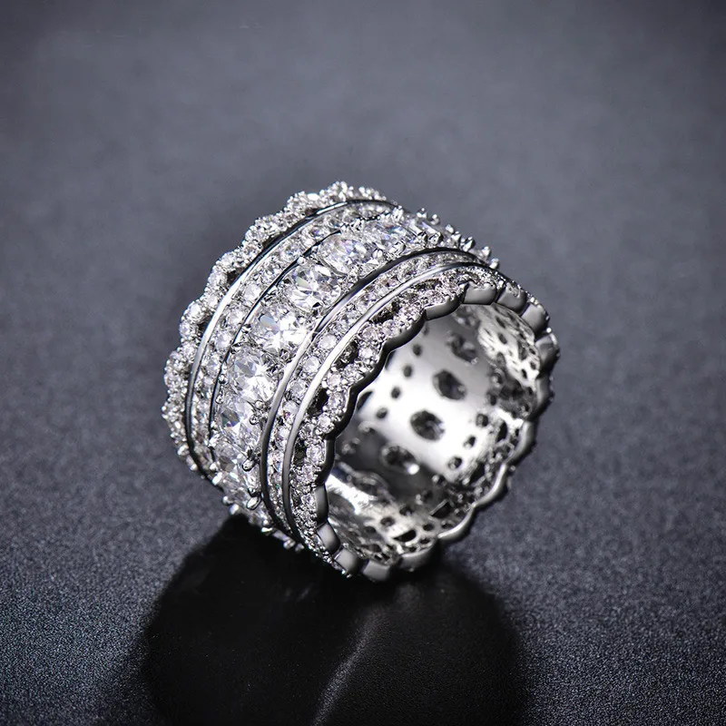 OSHUER Brand New Fashion Crystal Zircon Rings For Women Luxury Female Wedding Party Jewelry Lady Girl Gift | Украшения и