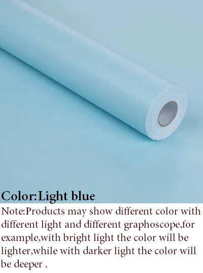 Light blue DIY ПВХ самоклеющиеся обои мебель Пленка Наклейки на стены для кухни двери шкафа виниловая контактная бумага домашний Декор Наклейки на стены - Цвет: Light blue
