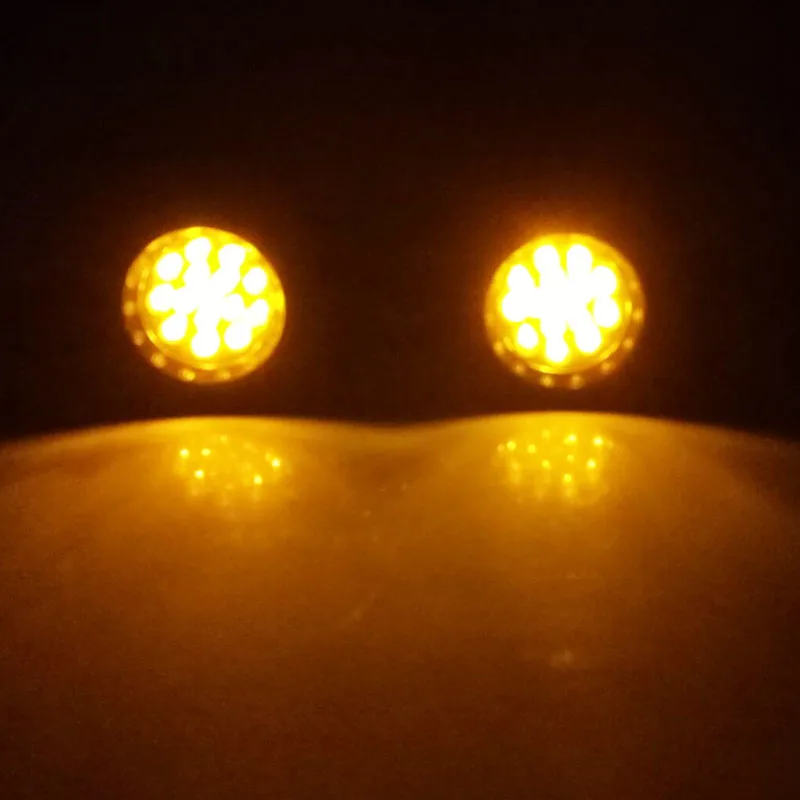 2 шт./компл. универсальные мотоциклетные указатели поворота 12LED 12В мигающие