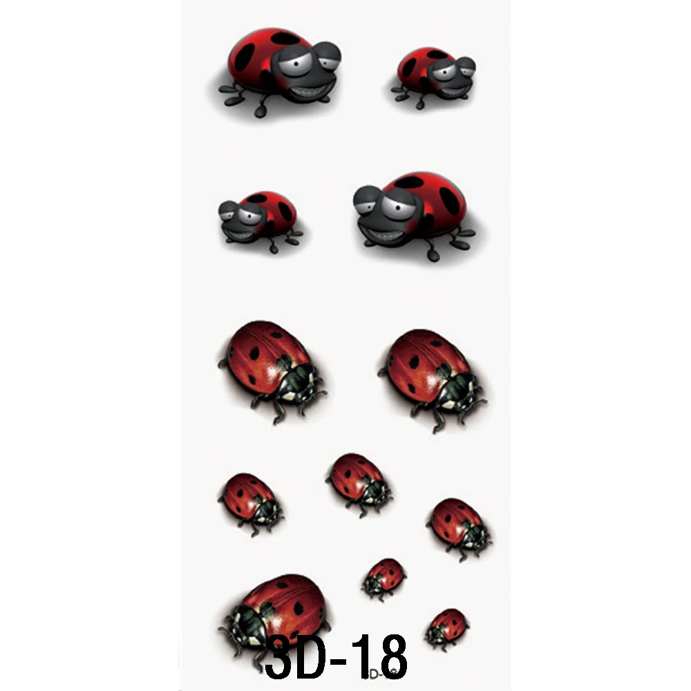 6 шт. специальные 3D водонепроницаемые наклейки для тела Временные татуировки