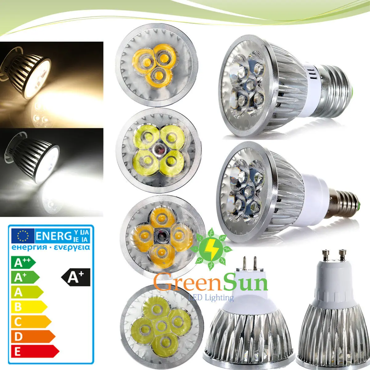 MR16 GU10 E27 E14 3W 4 Вт 5 Вт Светодиодный прожектор Точечный светильник LED лампа Теплый/Холодный белый