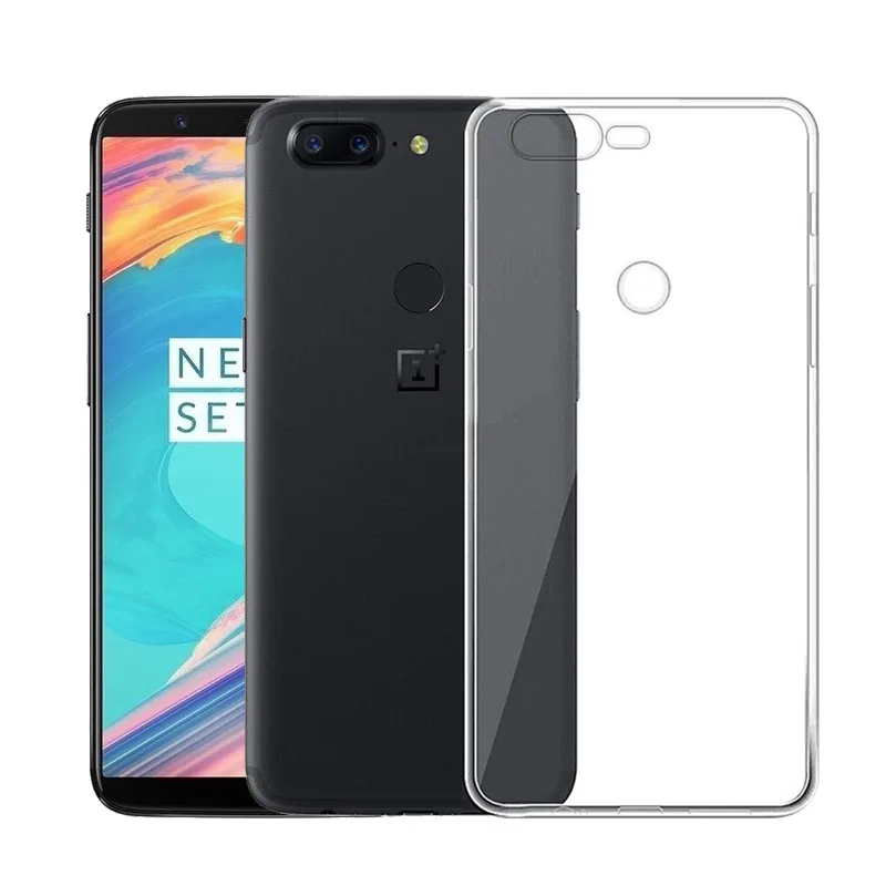 Oneplus 6 силиконовый прозрачный Футляр мягкая Вернуться ТПУ чехол для телефона 5 т