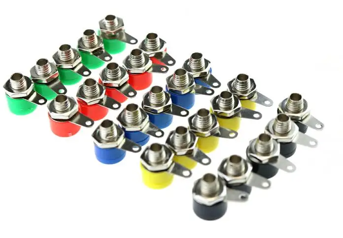 10 шт./лот типа банан 4 мм зажимного разъем Бесплатная доставка 5 видов цветов/лот