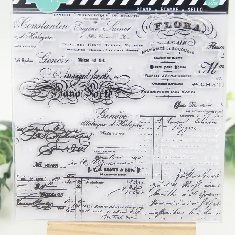 1 лист Сделай Сам винтажные буквы прозрачный резиновый штамп печать бумага крафт