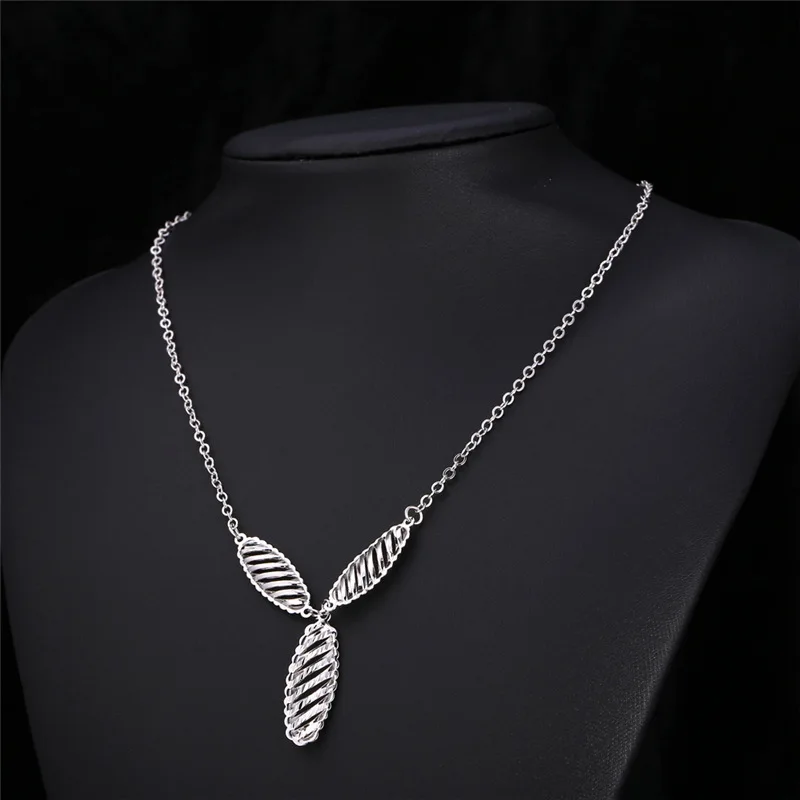 Kpop кулон ожерелье золото/серебро Цвет Cloverleaf узор стерео модные ювелирные изделия