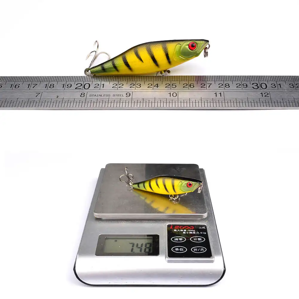 8pcs 7.5cm/7.5g Topwater Floating Swimbait Popper Fishing Lures Baits Crankbait Hook Saltwater Freshwater Artificial Tackle | Спорт и