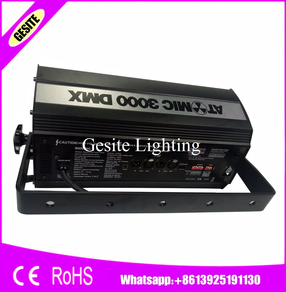 

Hot Sell 220V-240V Atomic 3000W Strobe Light 3000W Strobe light DMX512 strobe flash light for stage exposure light bar