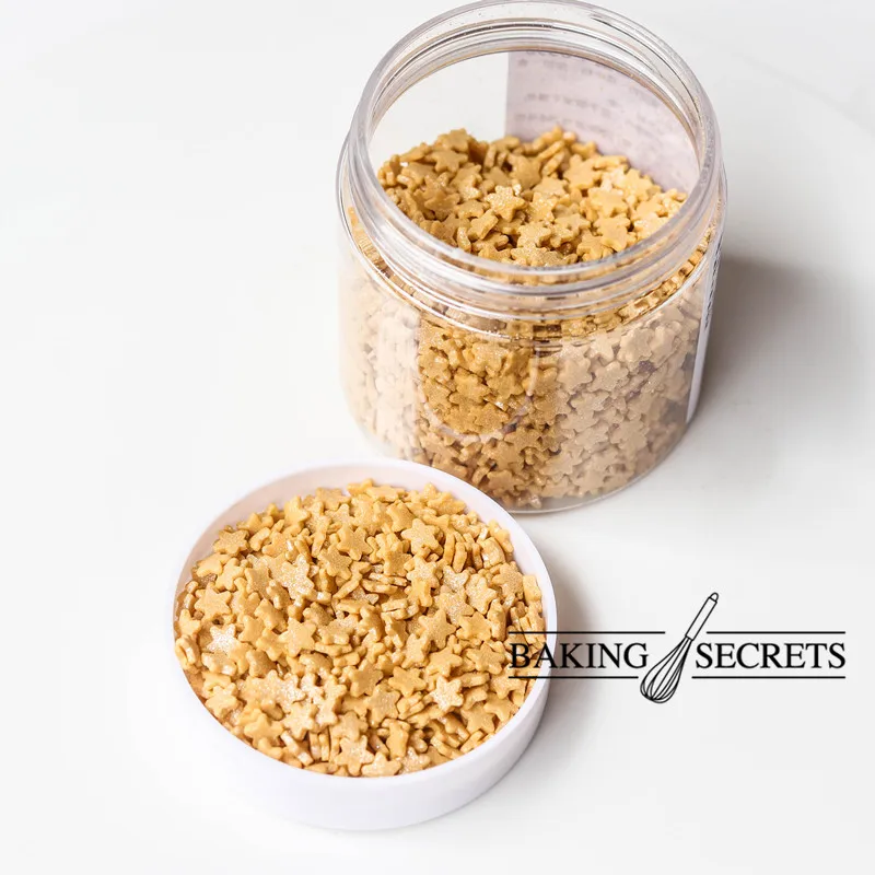 Съедобные бисеры из пентаграммы золотого и серебряного цвета декоративные