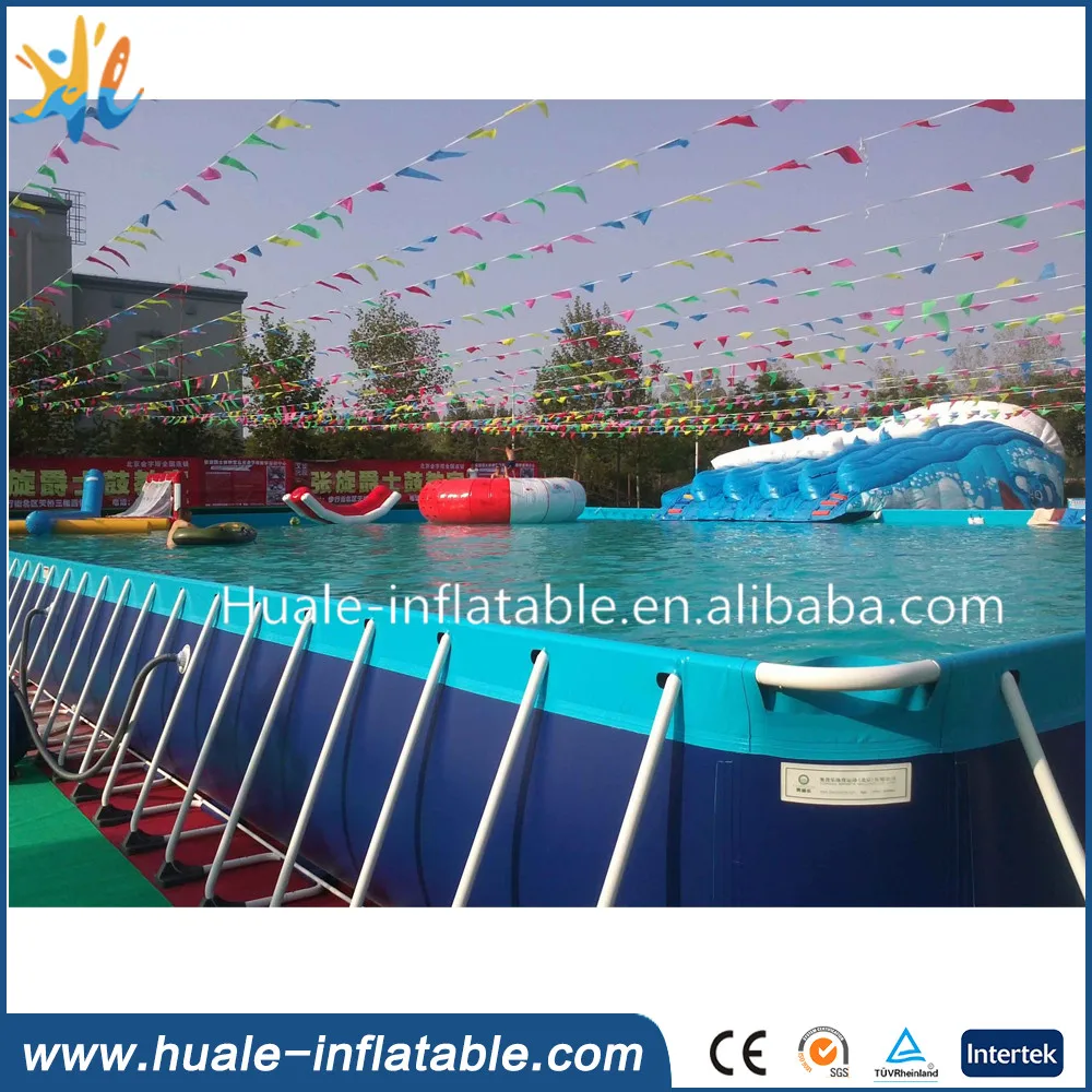 Большой ПВХ Портативный Металлический Каркас Плавательный Бассейн для