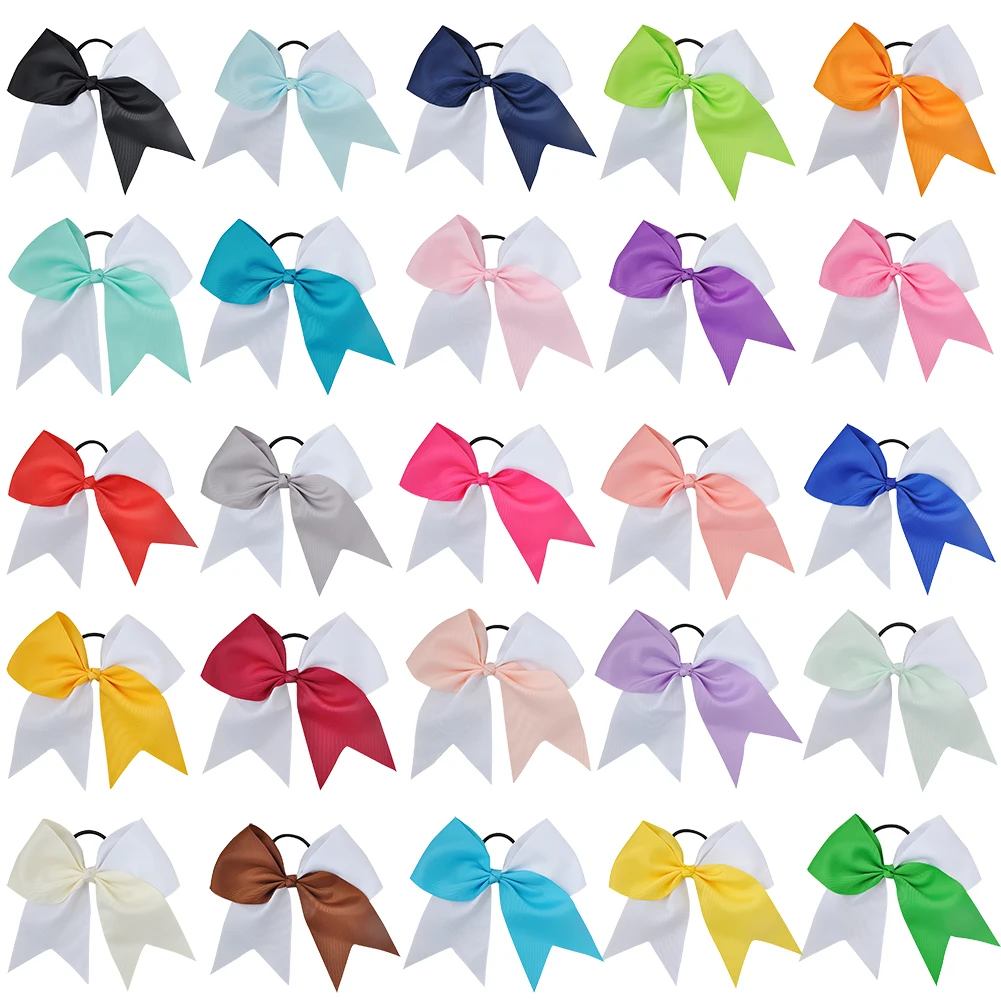 

New Patchwork Ribbon Elastic Hair Bands for Women Girls Rubber Hair Ties Handmade Solid Color Ponytail Holder Hair Accessories