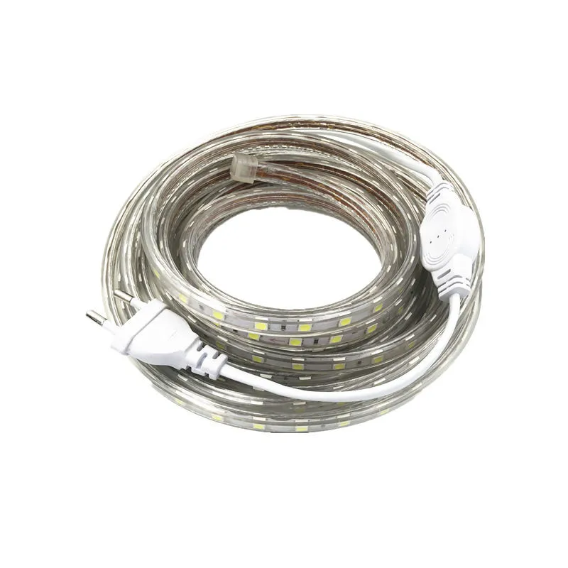 SMD 5050 AC 220 V Светодиодная лента наружная Водонепроницаемая 220 V 5050 V 220 V Светодиодная лента 220 V SMD 5050 Светодиодная лента светильник 1M 2M 5M 10M 20M 25M 220 V