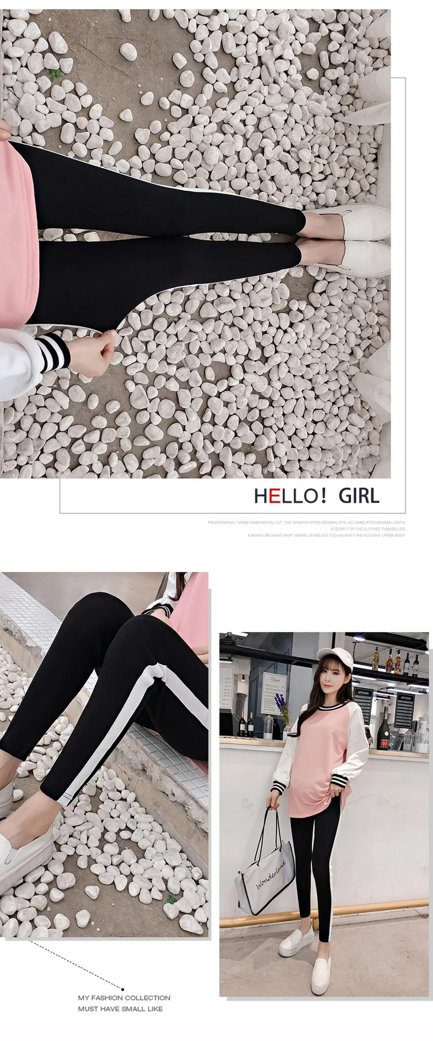 Maternity Legging Stripe Casual Elastic Waist Belly Sports Legging Clothes for Pregnant Cotton Women Pregnancy Pencil Pants