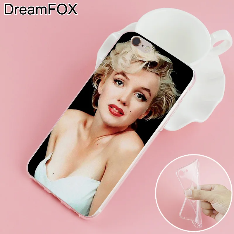 DREAMFOX L368 Модный мягкий силиконовый чехол из ТПУ Мэрилин Монро для Apple iPhone XR XS Max 8X7 6 S