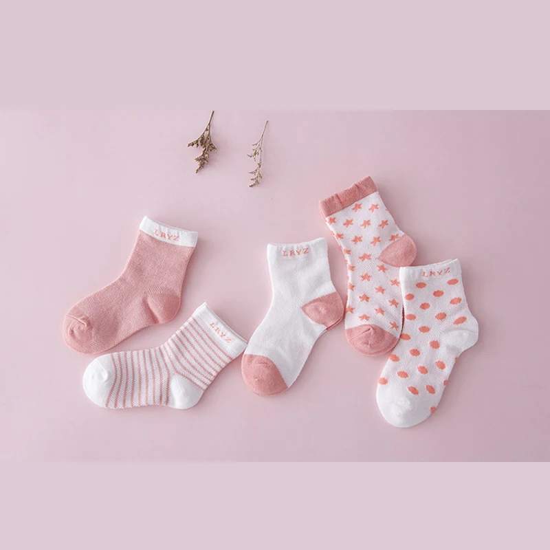 5 pairs Cotton Baby Socks Newborn Floor Girl and Boy Short Autumn High Quality to Warm Child's Feed | Детская одежда и обувь