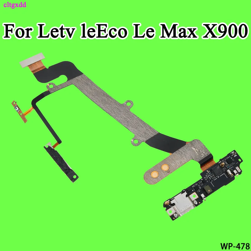 

cltgxdd For LeTV LeEco Le Max X900 USB Charge Charging Port Flex Cable Dock Connector Microphone Board + Power Switch Flex