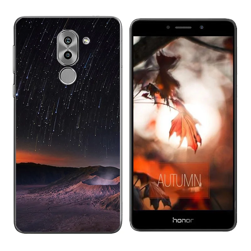 Чехол для Huawei Honor 6X с золотым принтом задняя крышка GR5 2017 чехлы чехол Mate 9 Lite сумки |