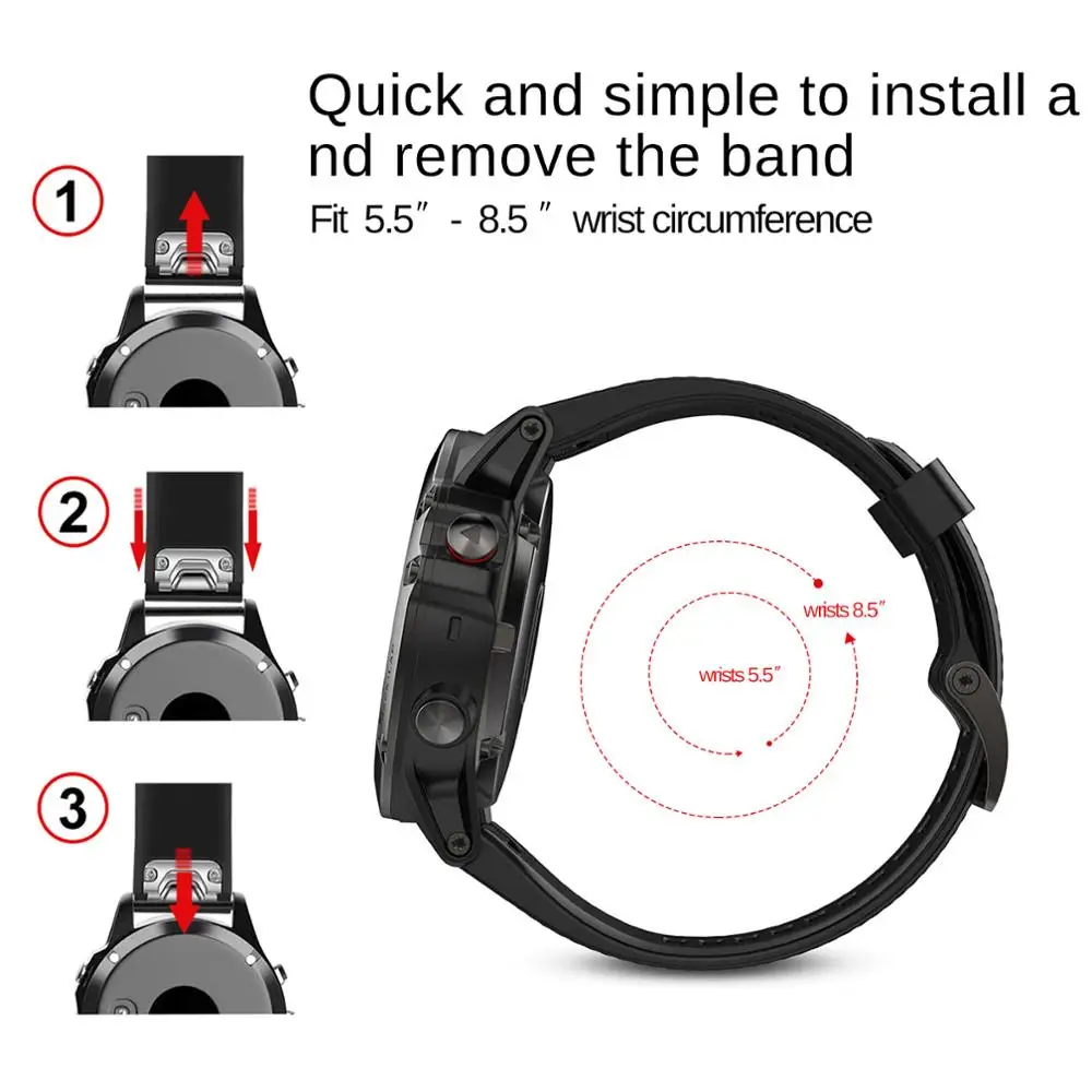 Ремешок для часов быстросъемный ремешок наручных Garmin Fenix 5 forerunner 935 GPS с принтом