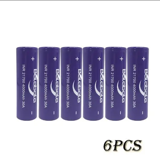 6 pcs 21700 отвертка батарея/автомобиль/велосипед/фонарик/инструменты/ternary/3,7 V 4000mah аккумуляторная батарея DIY для электронной сигареты - Цвет: 6 pcs