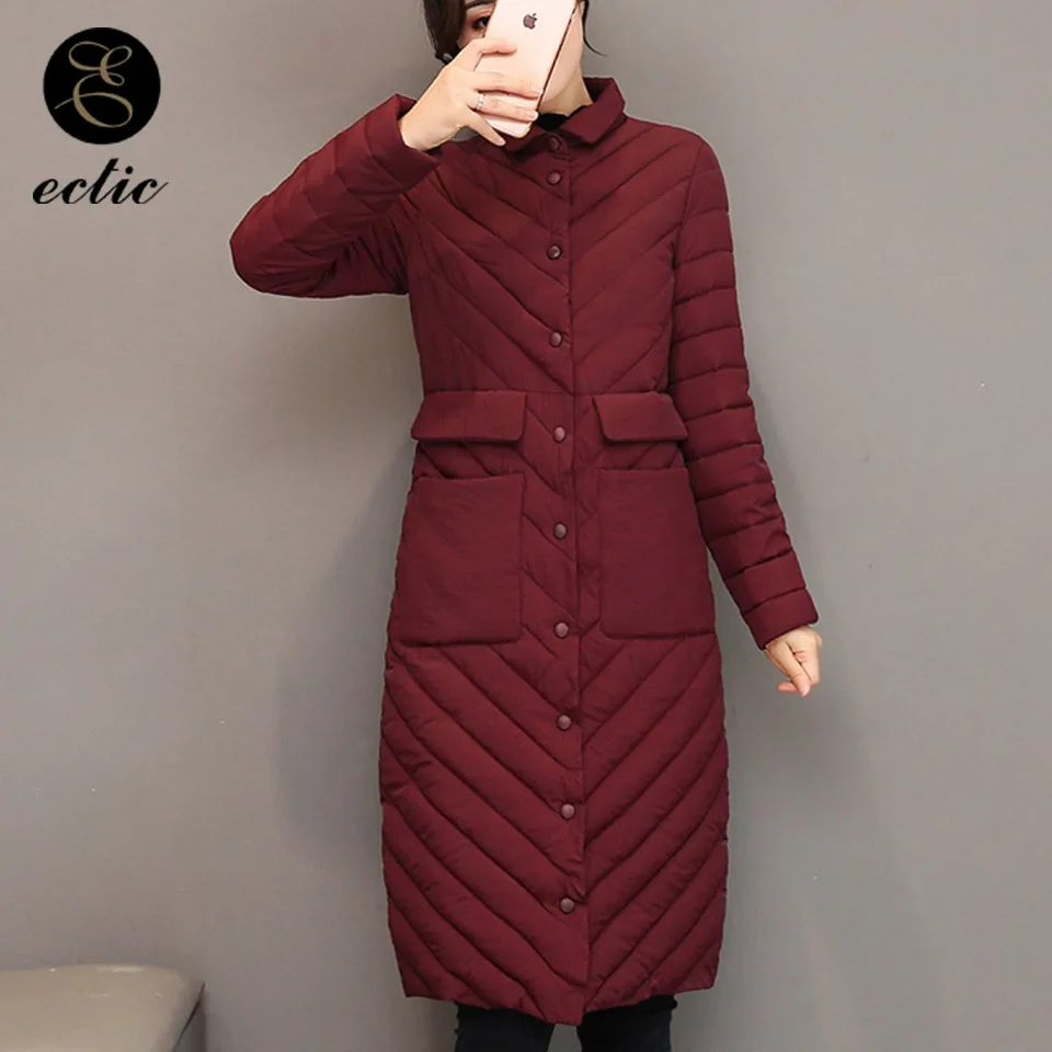 Женская парка 2019 Doudoune Femme Piumino Donna Inverno теплый длинный пуховик с высоким воротом