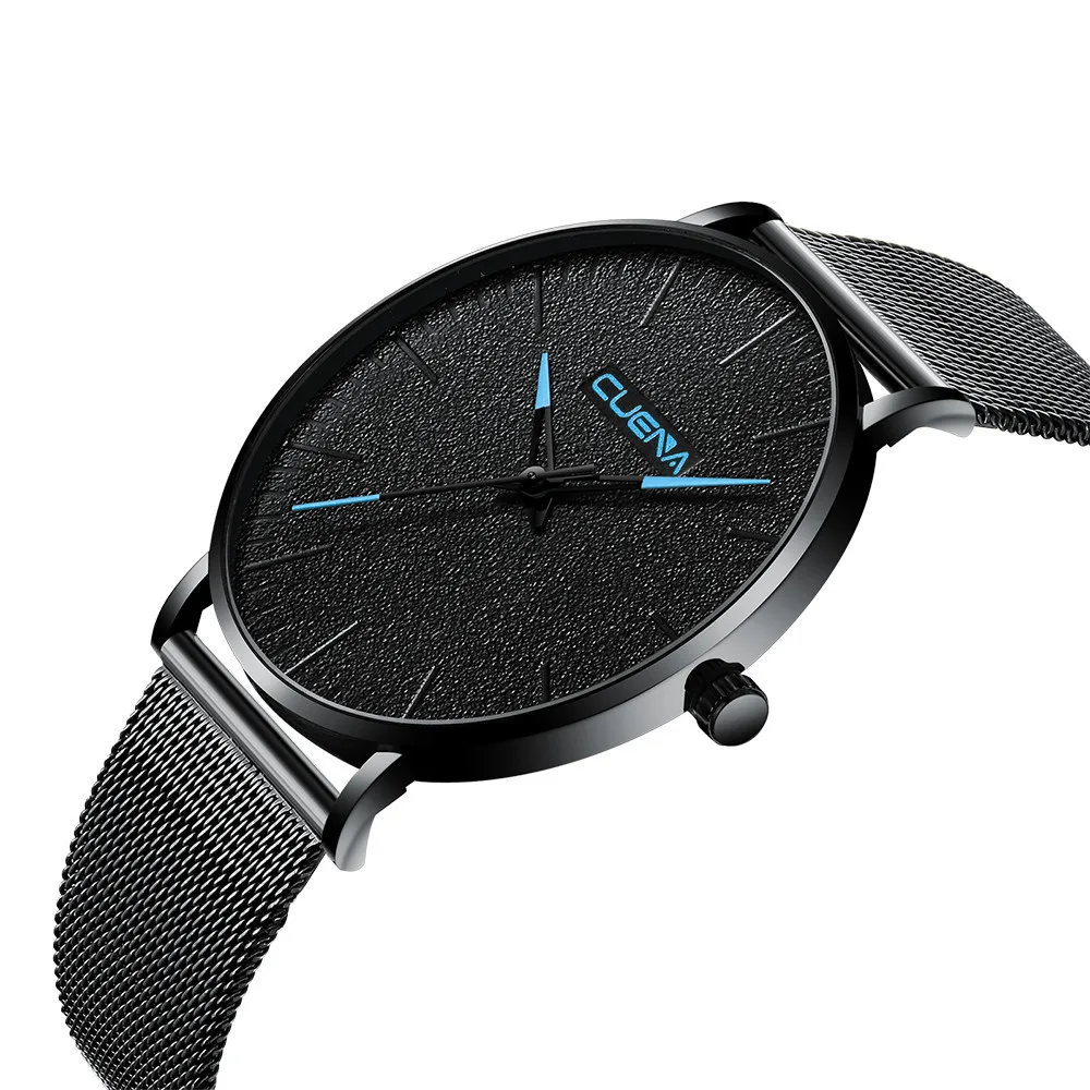 Мужские наручные часы CUENA повседневные спортивные кварцевые из нержавеющей