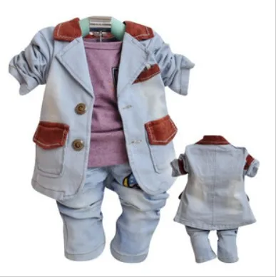 Комплект джинсовой одежды для маленьких мальчиков из 3 предметов Одежда высокого