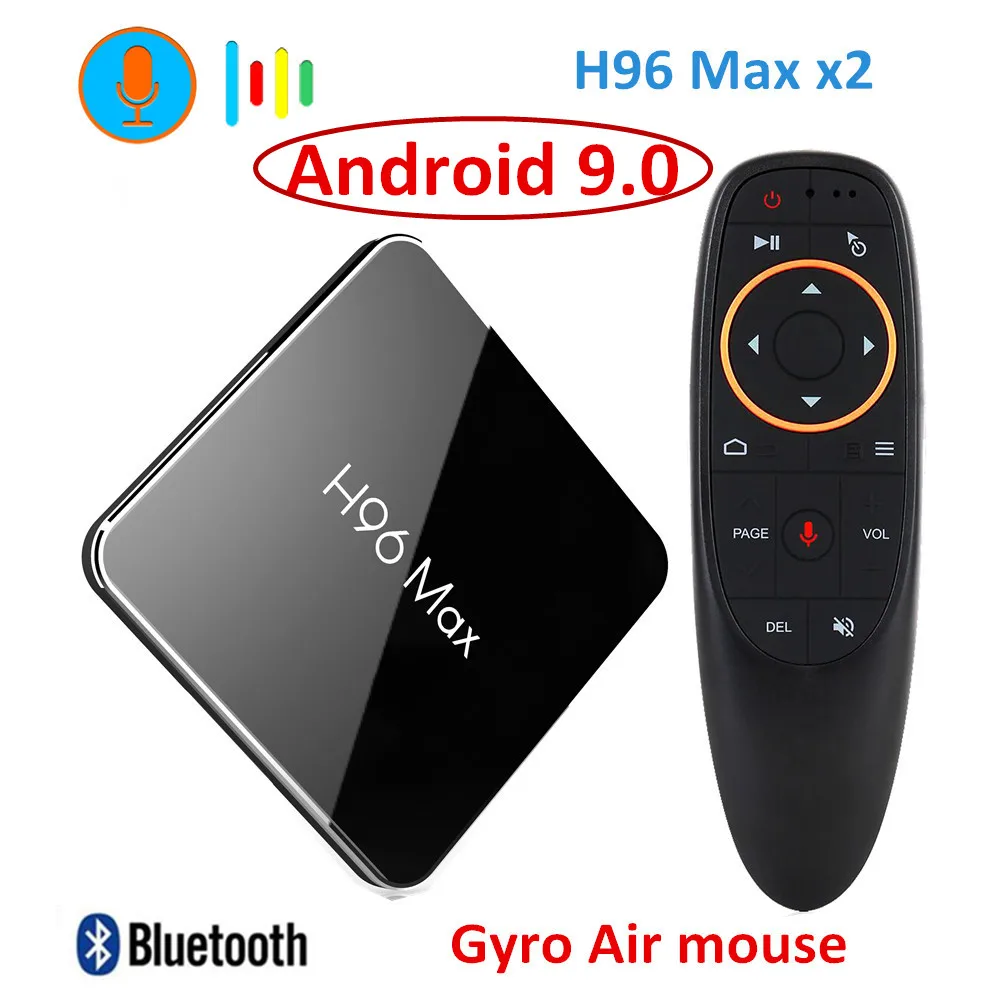 ТВ приставка H96 Max X2 Android 9 0 Amlogic S905x2 LPDDR4 4 Гб 64 четырехъядерный процессор 2 4G/5G Wifi 4K