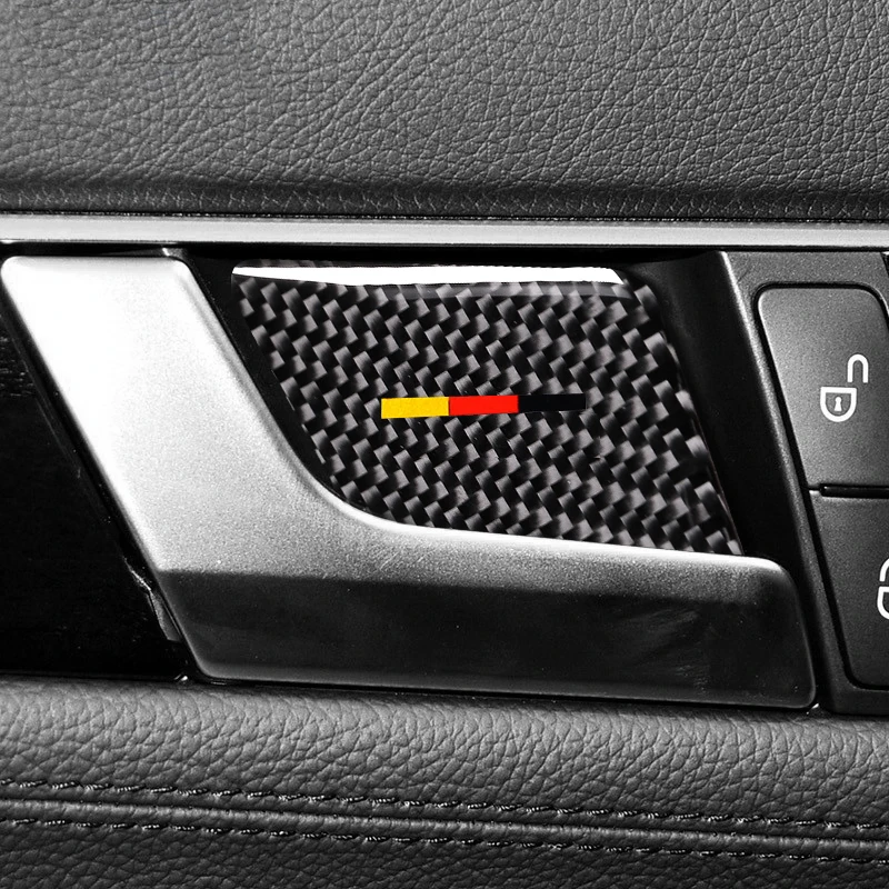 

4 шт., автомобильные наклейки из углеродного волокна для Mercedes Benz C E Class GLC GLK W204 W205 W212 W213
