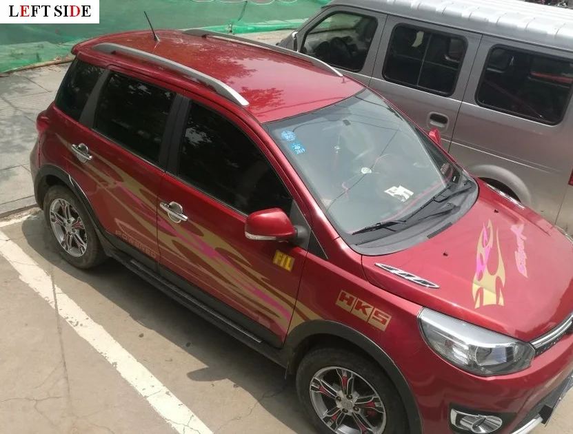 Автомобильная наклейка с левой стороны огнем для автомобилей обеих сторон