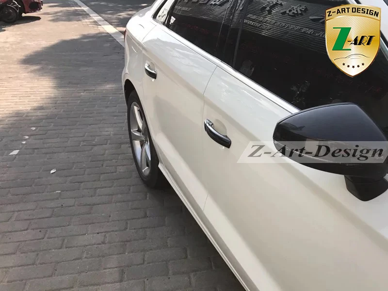 Замена реального углеродное волокно зеркалом заднего вида Обложка для Audi S3 2015 2016