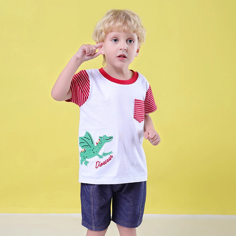 Детский спортивный костюм комплект одежды для новорожденных мальчиков футболка