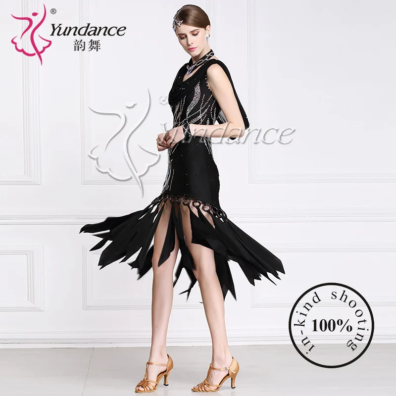 

New Salsa Professional Latin Dance Dress For Performance For Girls 2016 L-1536