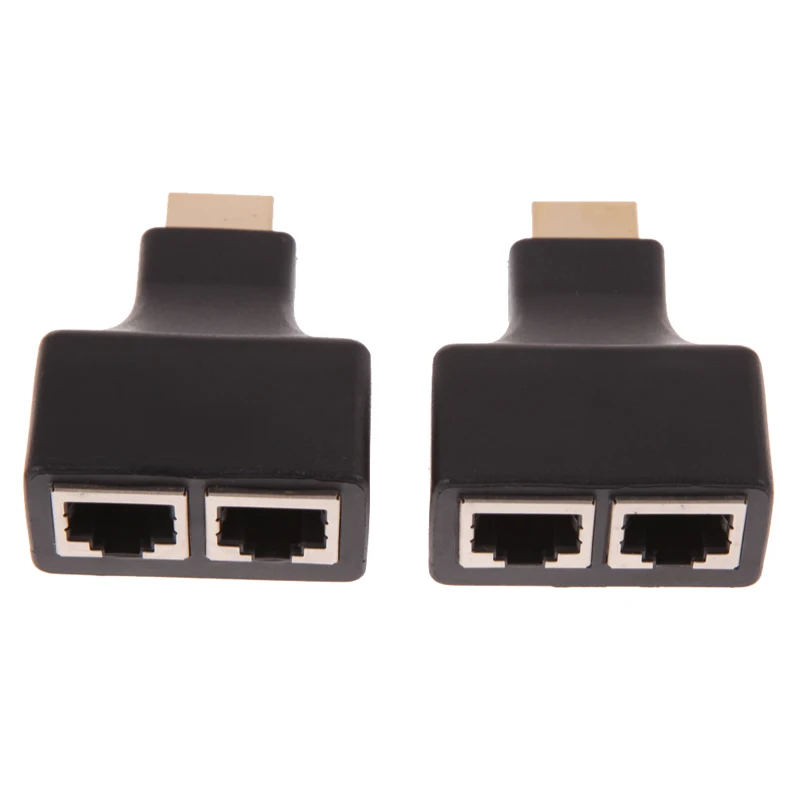 HDMI к двойному порту RJ45 Сетевой удлинитель кабеля от компьютеров Cat 5e/6 1080p |