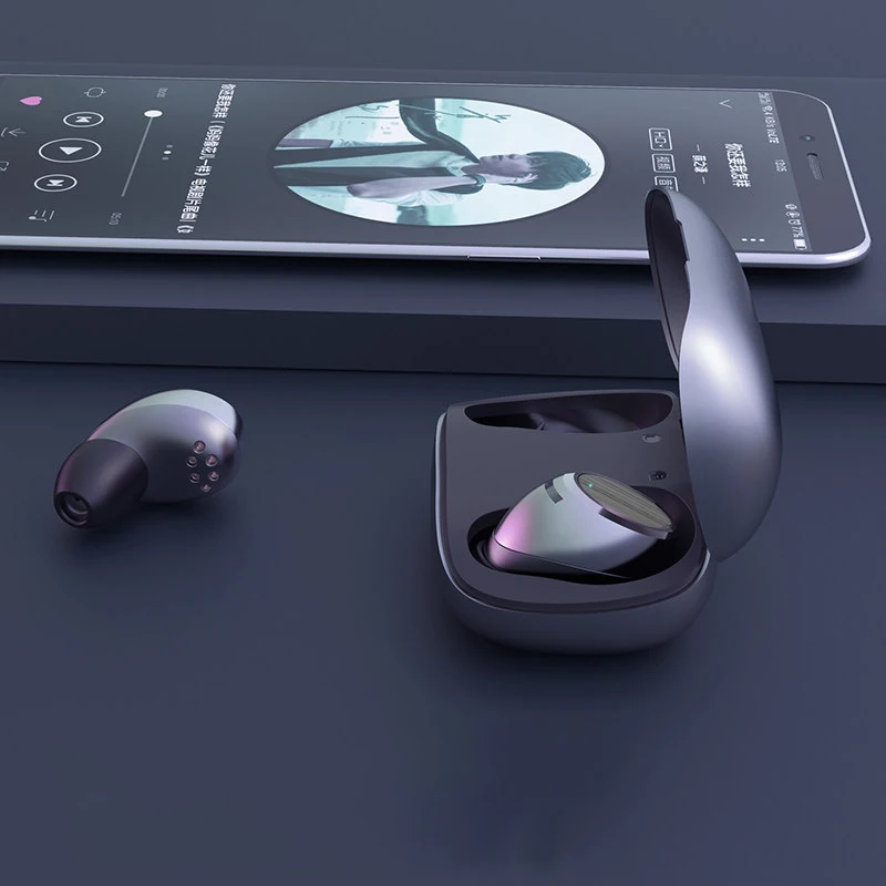 Bluetooth 5,0 настоящие беспроводные наушники IPX7 водонепроницаемые наушники с шумоподавлением спортивные стерео наушники с внешним аккумулятором для телефона