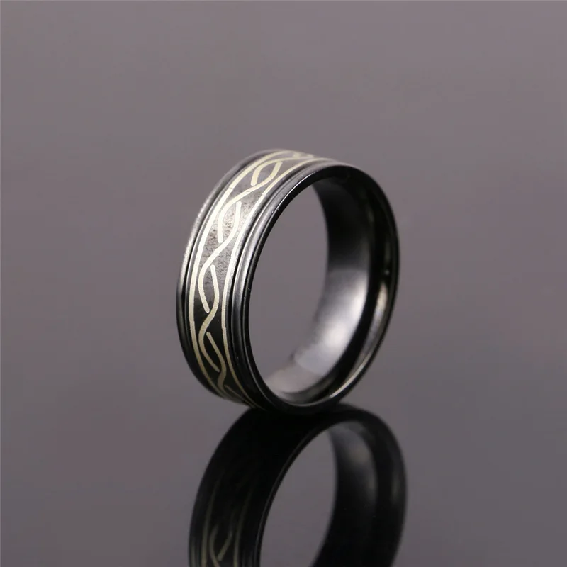 Черное кольцо для мужчин ювелирные изделия кольца из нержавеющей стали 316L с