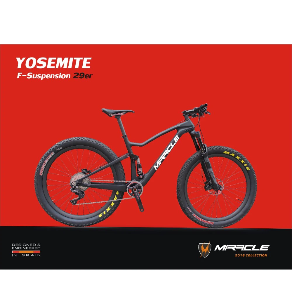 

Mountain Bike Frame 29er Disc 165*40mm Full Suspension BB92 Carbon Mtb Frame