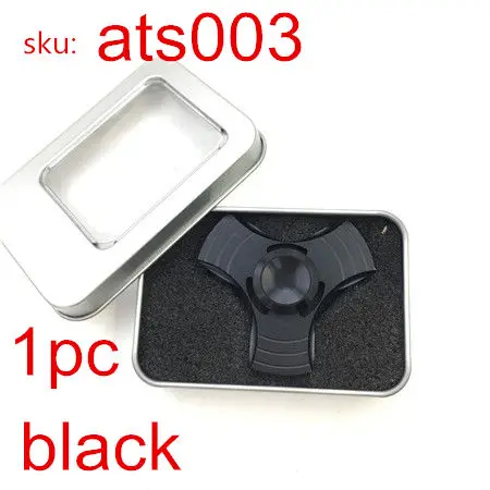 1 pc metal black 1 шт. цветной металлический Спиннер треугольный Спиннер для облегчения аутизма фокус тревога Tri-spinner Edc детский топ Спиннер игрушки Gyros - Цвет: 1 pc metal black