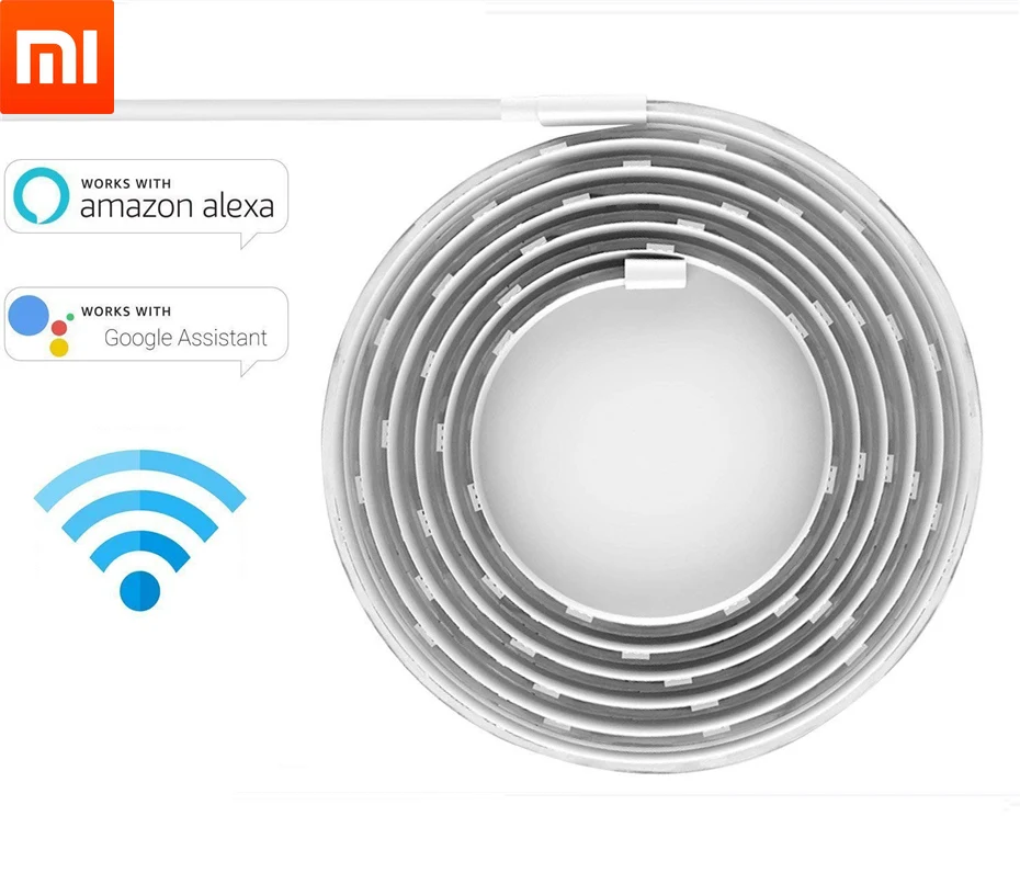 Оригинальная Светодиодная лента Xiaomi Youpin RGB WiFi Smart Light strip Plus работает с Alexa Google Home