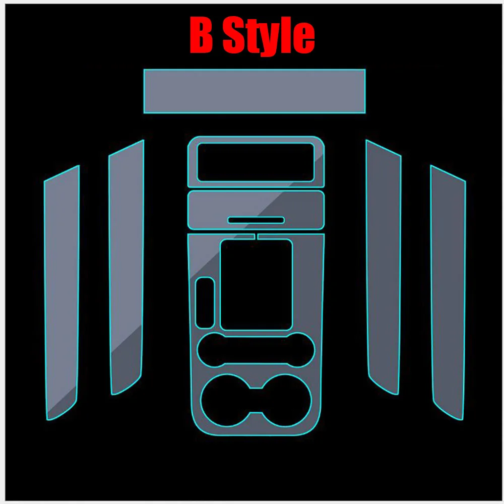 B Style Авто-Стайлинг автомобиль внутренняя отделка приборной панели прозрачная краска защитная пленка наклейки для VolksWagen Touareg 2011 - Название цвета: B Style