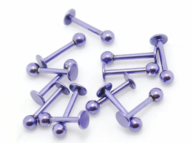 Кольцо для пирсинга губ labart фиолетовое кольцо 10 шт. с шариком 3 мм|lip rings|body piercingbody