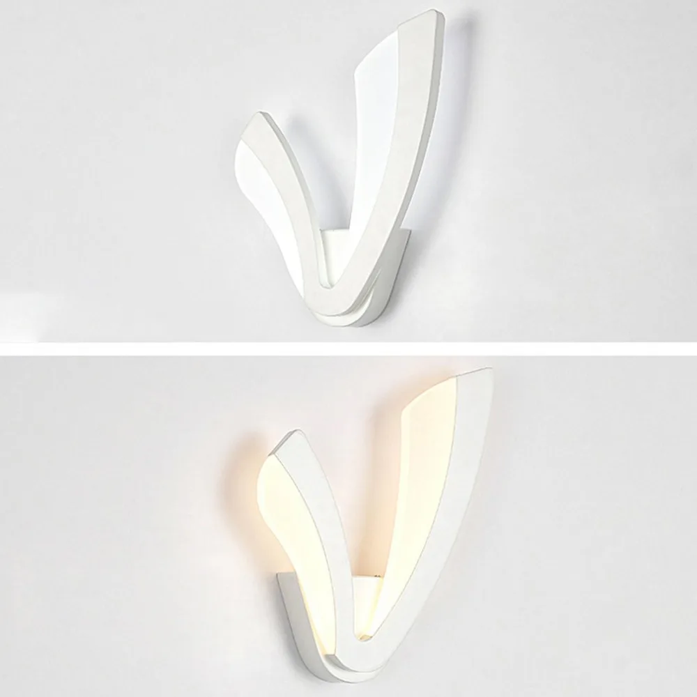 Простые Акриловые Настенные светильники в форме V светодиодные домашние