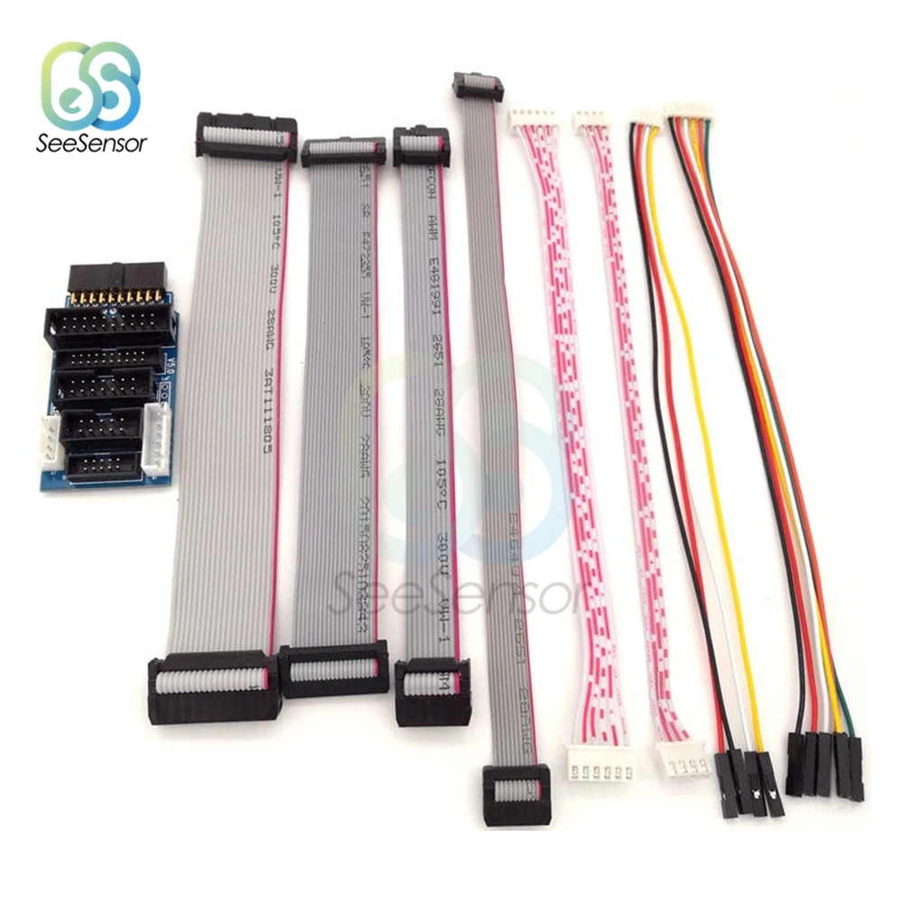 

8Pcs 4P 6P 10P 20P Gray Flat Ribbon Data Cable For J-Link ARM Adapter Board 2.54mm 2.00mm Lenght 20cm XH2.54 to 20cm DuPont Line