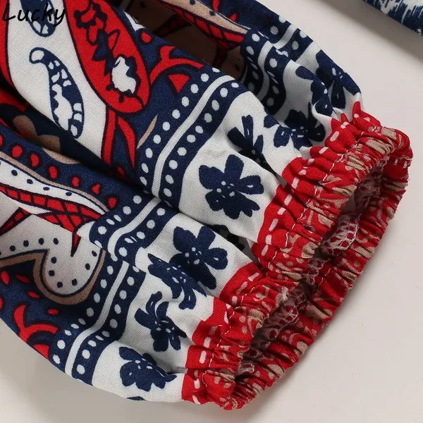 Печатные Для женщин летние платья V Средства ухода за кожей Шеи 3/4 рукава